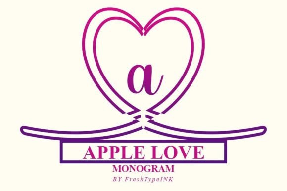 Apple Love Monogram: A Modern Typeface for Campaigns