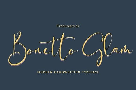 Bonetto Glam: The Modern Script Font for Polished Branding