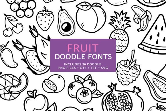 Fruit Doodle Font: A Playful Typeface for Crafters