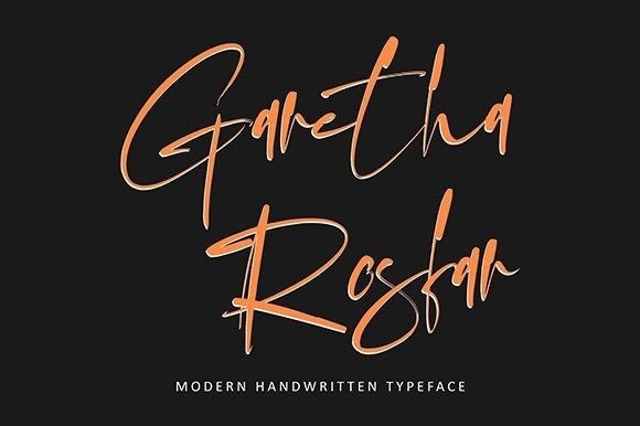 Garetha Rosfar: A Handwritten Font for Authentic Branding