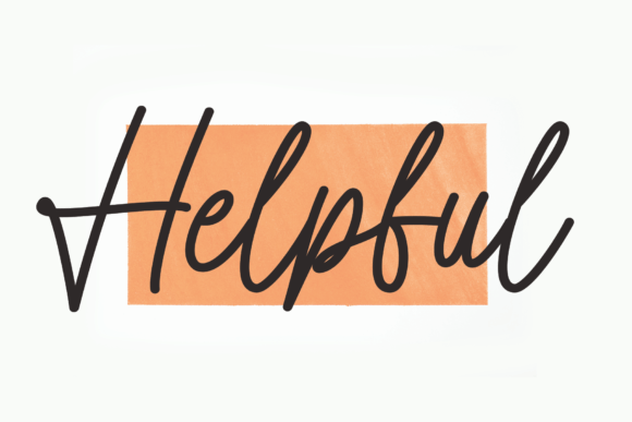 Helpful: A Sweet Script Typeface for Editorial Design