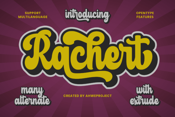 Rachert: A Bold Retro Font for Your Brand Identity
