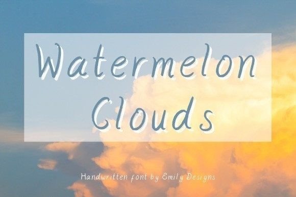 Watermelon Clouds: A Friendly Handwritten Font for Web Design